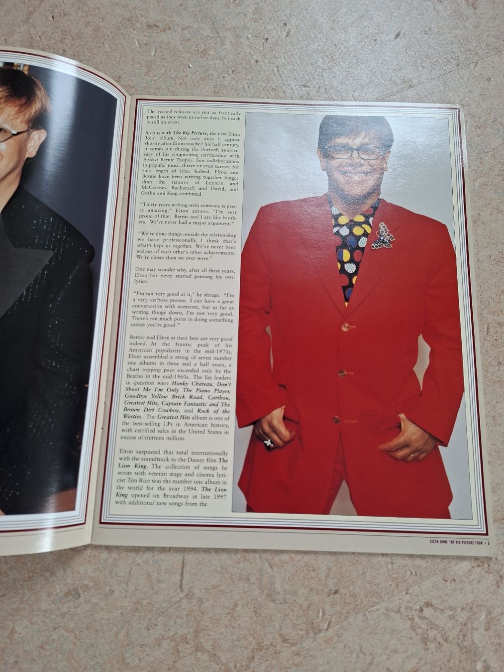 Libri: Elton John - The Big Picture Tour Programm – Usato da Klingnau venduto da vollmond36 3