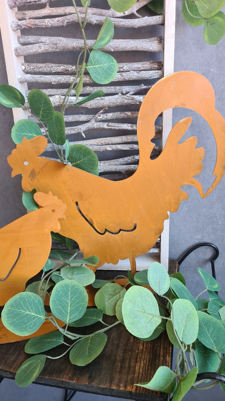 Figuren: Rost Huhn auf Platte – Neu und originalverpackt aus Böttstein von decodor-angi 3
