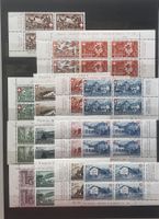 Briefmarken Schweiz: Pro Patria 4-er Blöcke ** 1939 bis 1957