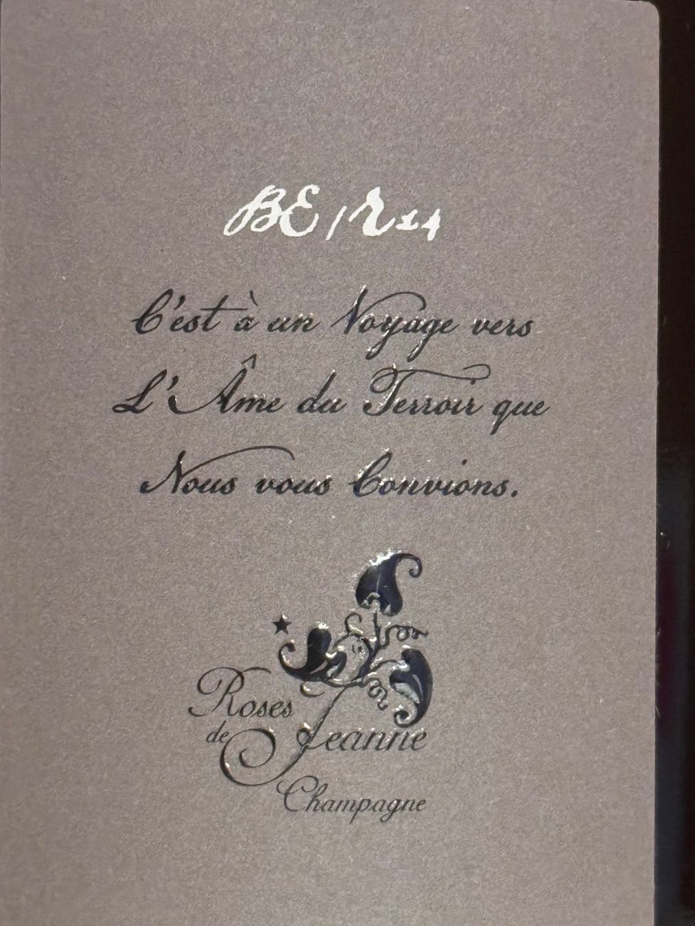 Wein: CEDRIC BOUCHARD ROSES DE JEANNE 'BE-COTE DE BECHALIN' 2014 – Neu und originalverpackt aus Crans VS von wine-trader 1