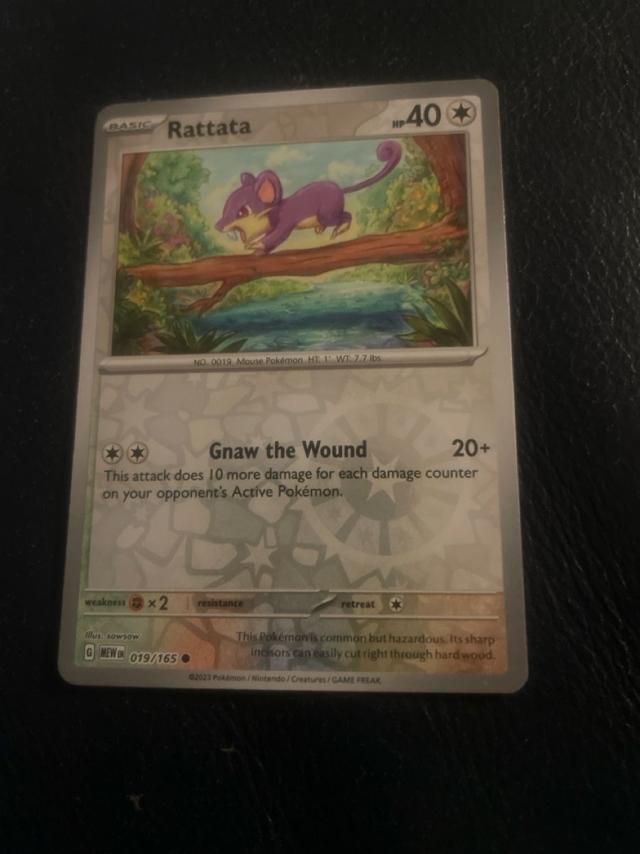 Pokémon Carte collezionabili: Rattata 019/165 Reverse Holo Pokemon 151 – Usato da Bazenheid venduto da Toulouse12