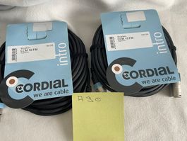 2er Set CORDIAL CCM 10 FM - Mikrofon-Kabel, 10m     A90