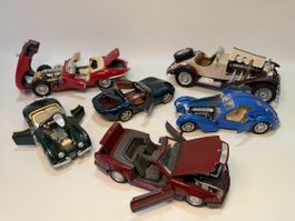 6 Modellautos Burago & Maisto Klassiker Konvolut