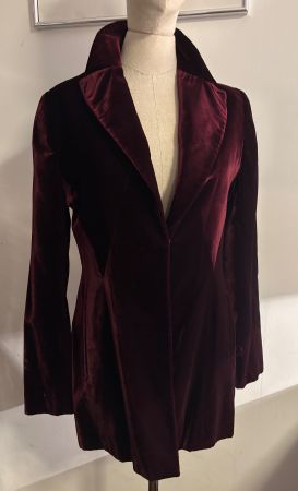 Samt-Blazer, Vintage, Callaghan Ära, femininer Schnitt