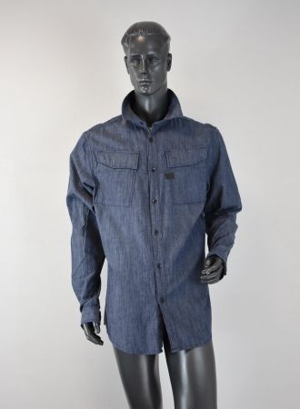 G-Star Herren Hemd/langarm Rackler Jeans Shirts /blau/Gr.XL