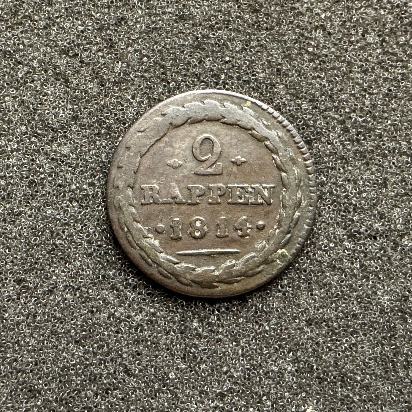 Tutti le monete: 2 Rappen Kanton Aargau 1814 – Usato da Reitnau venduto da tb-muenzen