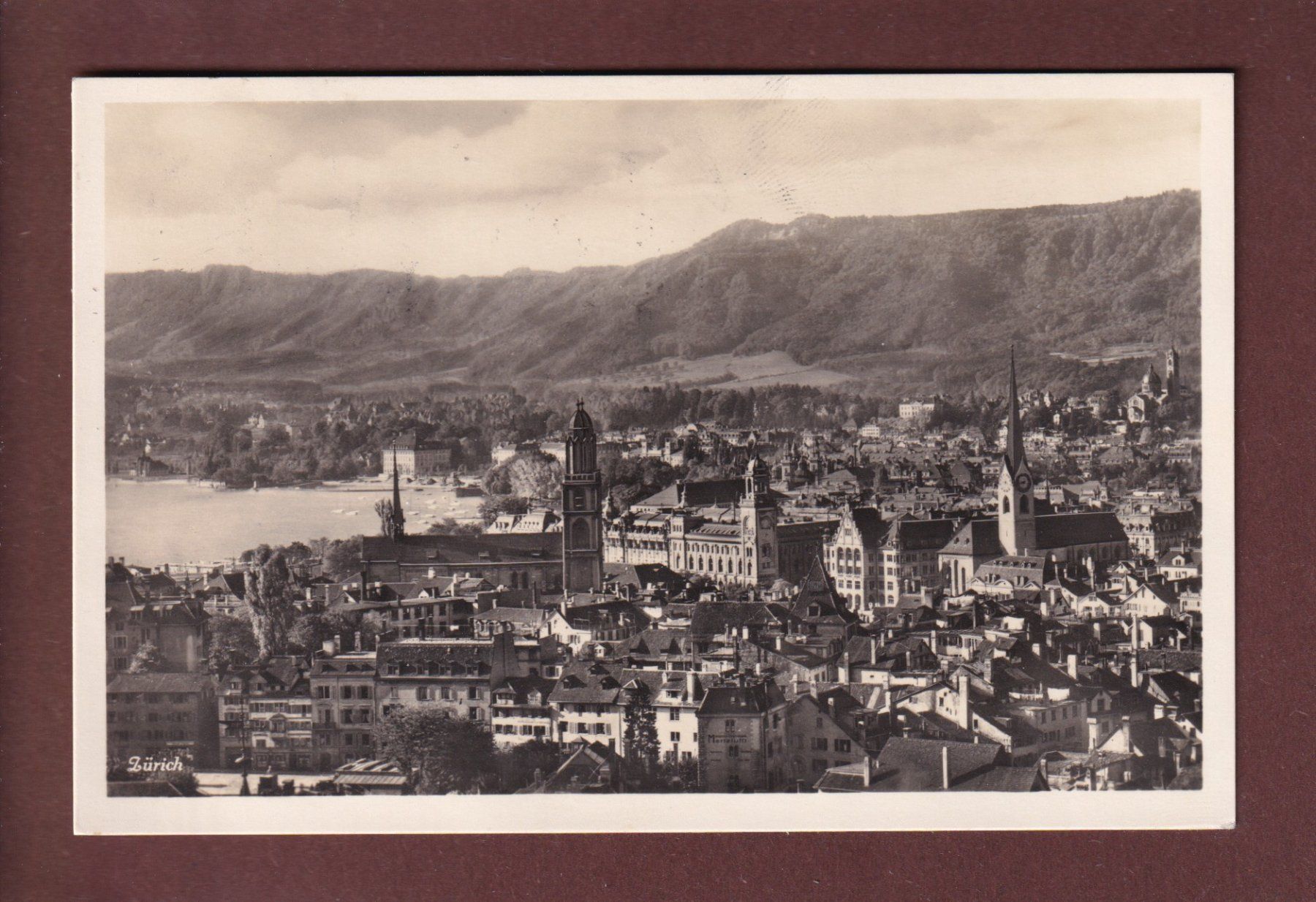Cartoline postali: ZÜRICH - Teilansicht - 1928 – Usato da Pully venduto da nicecards