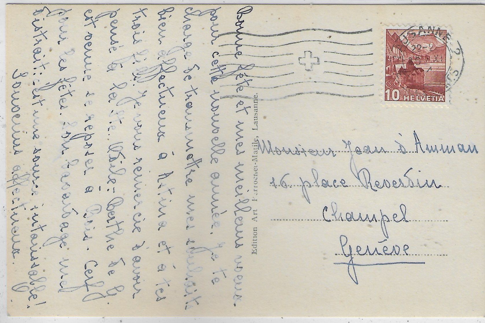 Cartoline postali: Lausanne - Interieur de la Cathedrale – Usato da Ettingen venduto da Kartenplanet 1