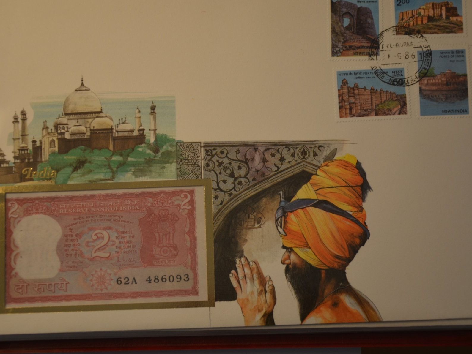 Banconote: Banknotenbrief Indien 1986 – Nuovo (secondo la descrizione) da Wetzikon ZH venduto da bausie