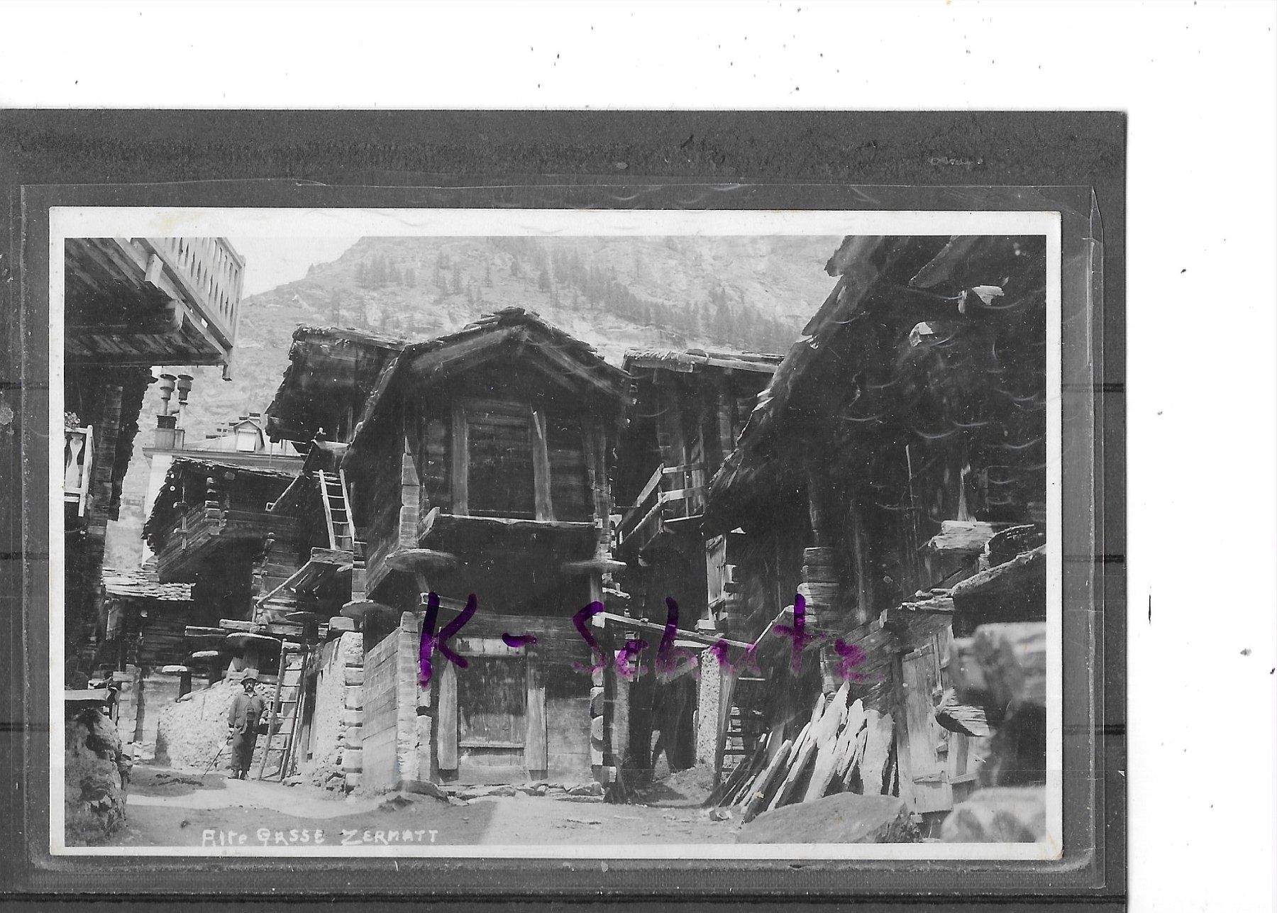 Cartoline postali: VS Zermatt Häuserpartie – Usato da Schocherswil venduto da Wilare
