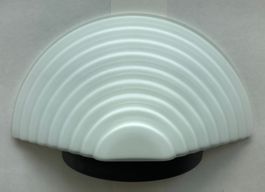 Halbrunde Designer Wandlampe - Halogen - Glas - 315 mm breit