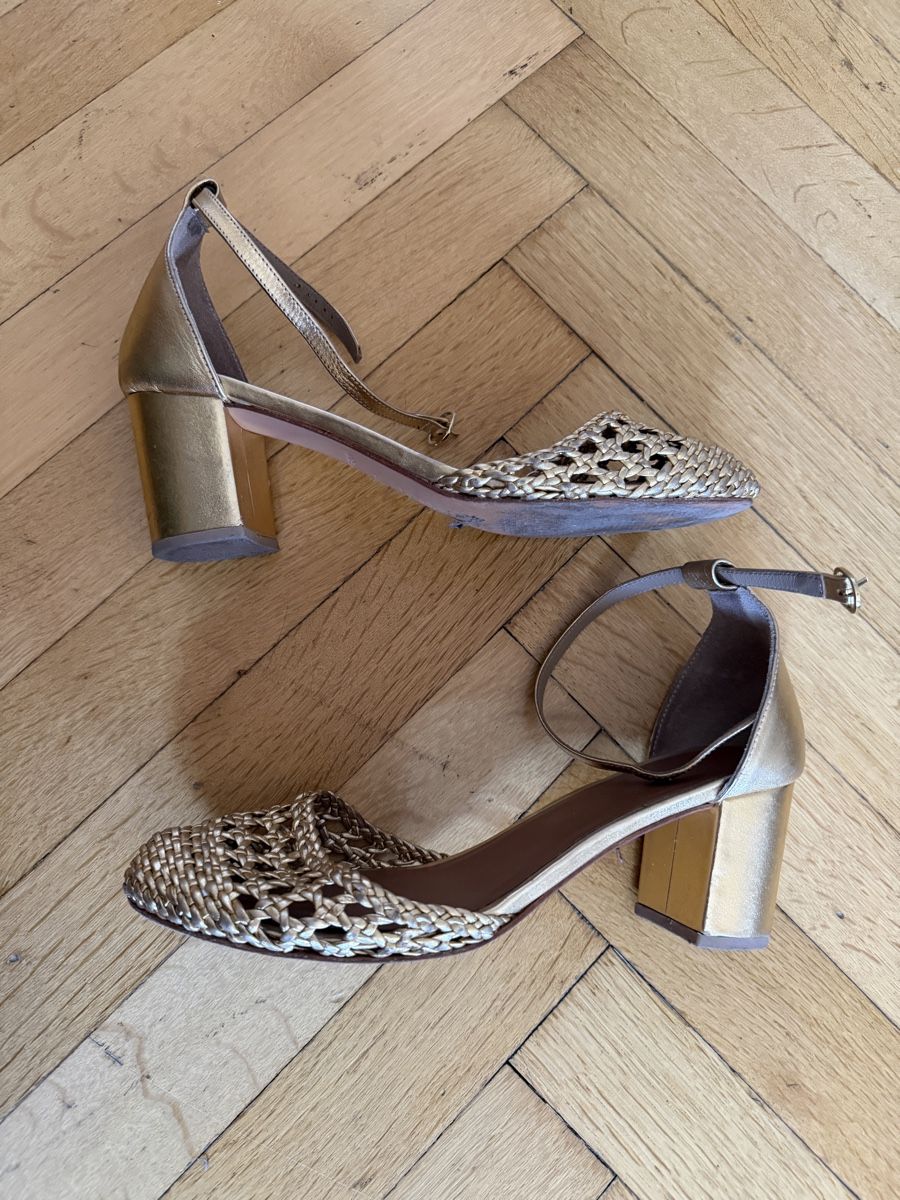 La Redoute Scarpe da donna: Sandales à talons La Redoute dorées - taille 41 – Usato da Lausanne venduto da Stephaniesdressing 4