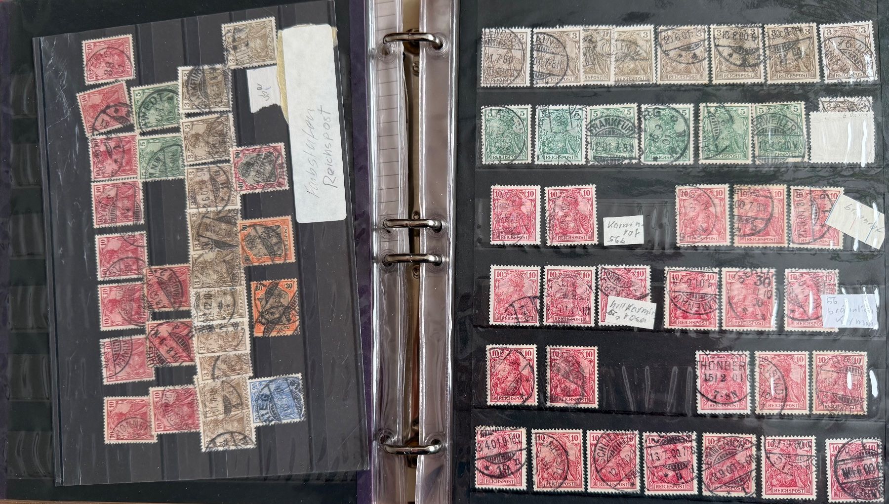 Tutti i francobolli: Deutsches Reich ab 1880er, BRD: Sammlung Farbvarianten – Usato da Oberuzwil venduto da Deafgrischa 4