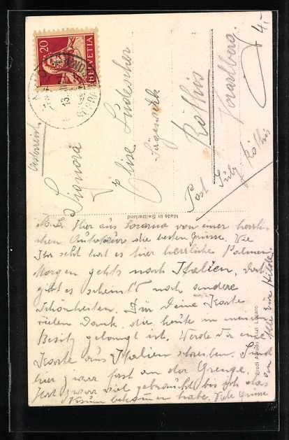 Cartoline postali: AK Locarno, Viale delle Palme – Usato da Berlin venduto da bartko-reher 1