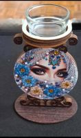 Porte-bougie en diamond painting femme orientale neuf/Kerzen