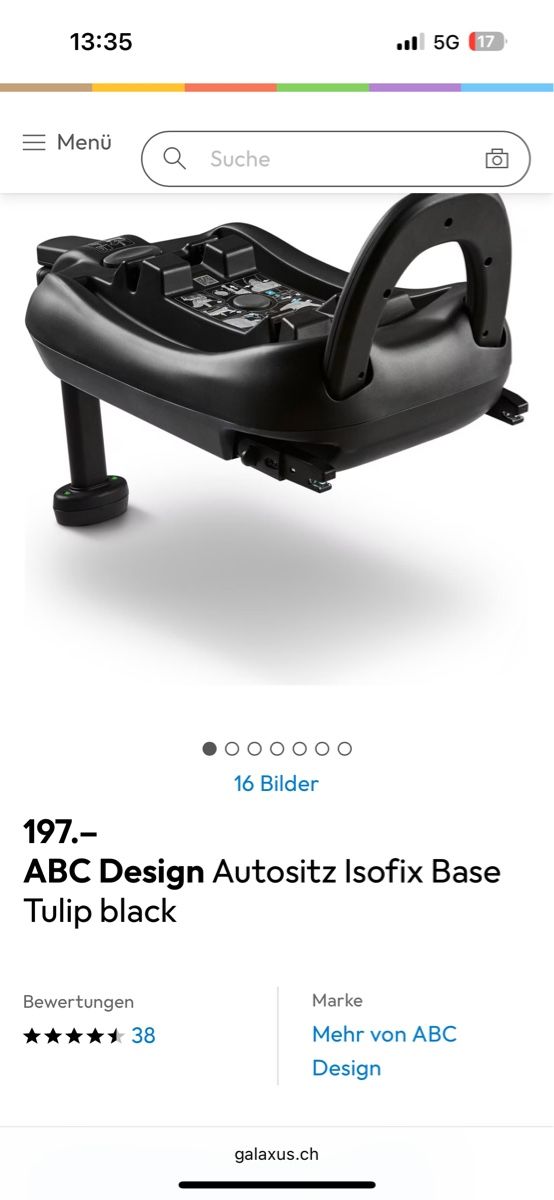 ABC Design Seggiolini per auto: ABC Design Autositz Isofix Base Tulip black – Usato da Brügg BE venduto da Rem_R88 1