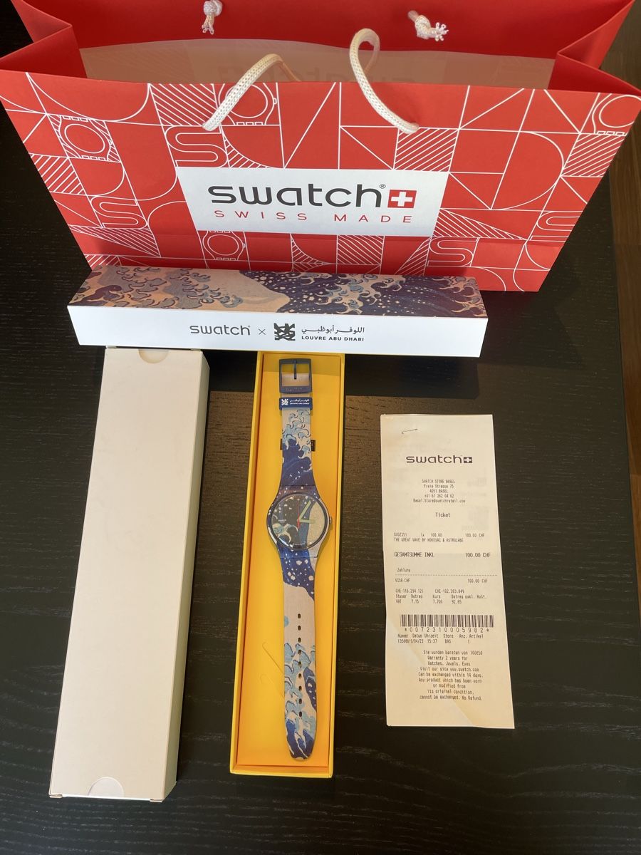 Swatch Uhren: Swatch Uhr Hokusai Great Wave - SUOZ351 – Neu (gemäss Beschreibung) aus Bottmingen von fil_v85m