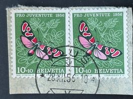 🤸🦋 Klus SO 28.12.56 Pro Juventute 1956 Nr. 164 Widderchen