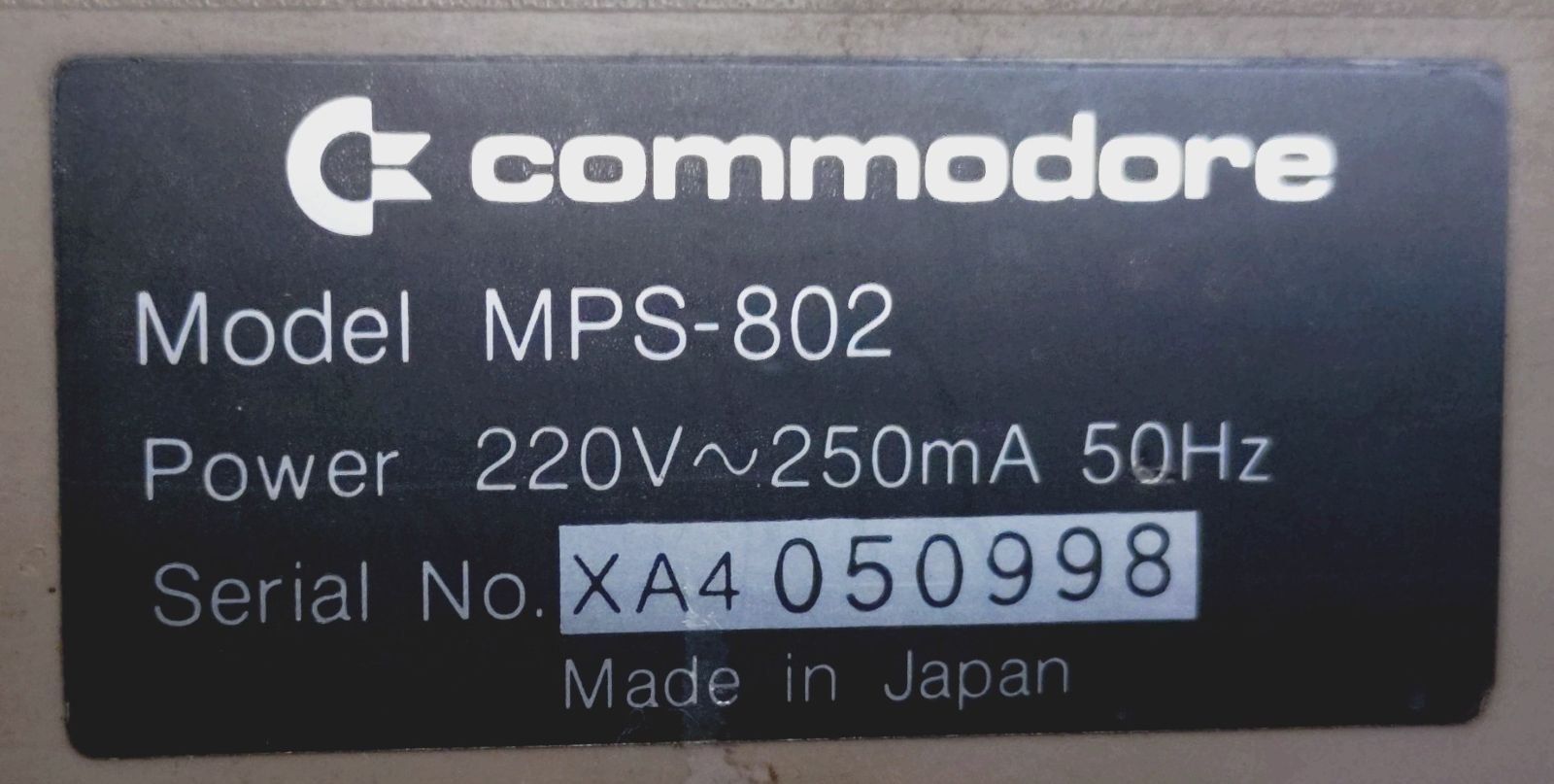 Commodore Imprimantes: Commodore MPS802 Drucker – Défectueux à Grüningen par Stargazer 2