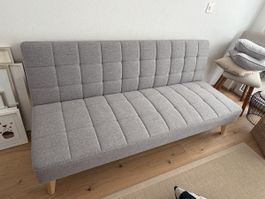 Schlafsofa Caribe, home24 Mørteens, Hellgrau Filz