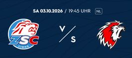 ZSC - HC Lausanne - Heim Stehplatz - Sa, 03.10.2026