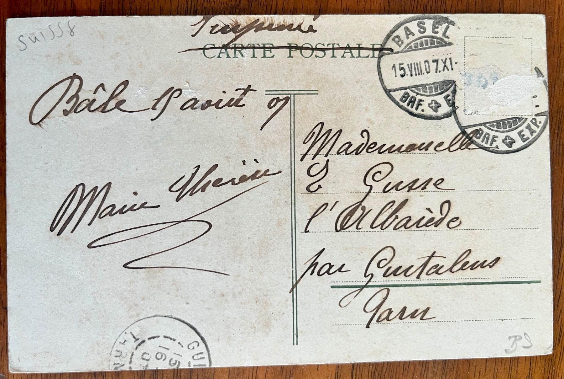 Cartoline postali: Alte Ansichtskarte Basel Rathaus, gel. 1907 – Usato da Basel venduto da so1_nf6l 1
