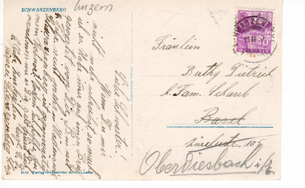Ansichtskarten: Schwarzenberg – Gebraucht aus Wolhusen von Curver9 1