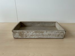 Beton Pflanzschale/Dekoschale, rechteckig, Vintage-Look