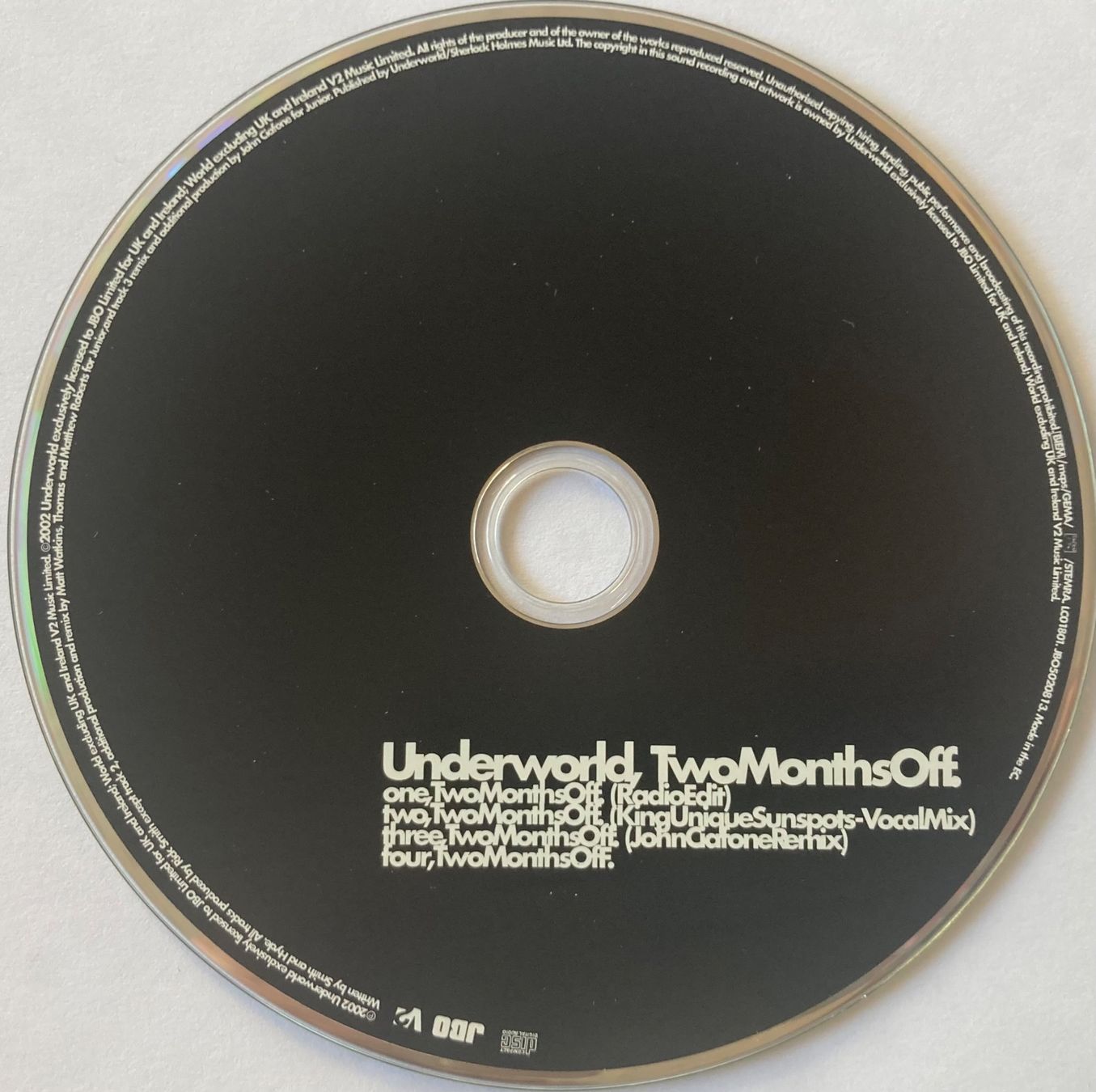 CDs: UNDERWORLD - TWO MONTHS OFF – D'occasion à Poliez-Pittet par Newtown-Records 1
