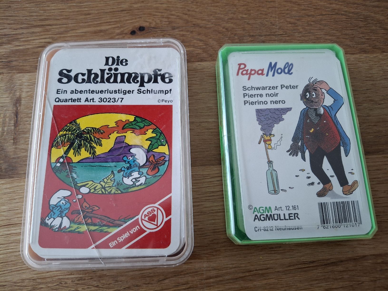 Giochi: Schwarzer Peter  Papa moll + Schlümpfe Quartett – Usato da Thierachern venduto da Wemala