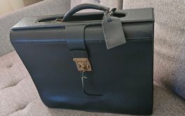 Louis Vuitton Taïga Epi Vert, serviette cuir, vintage rare!