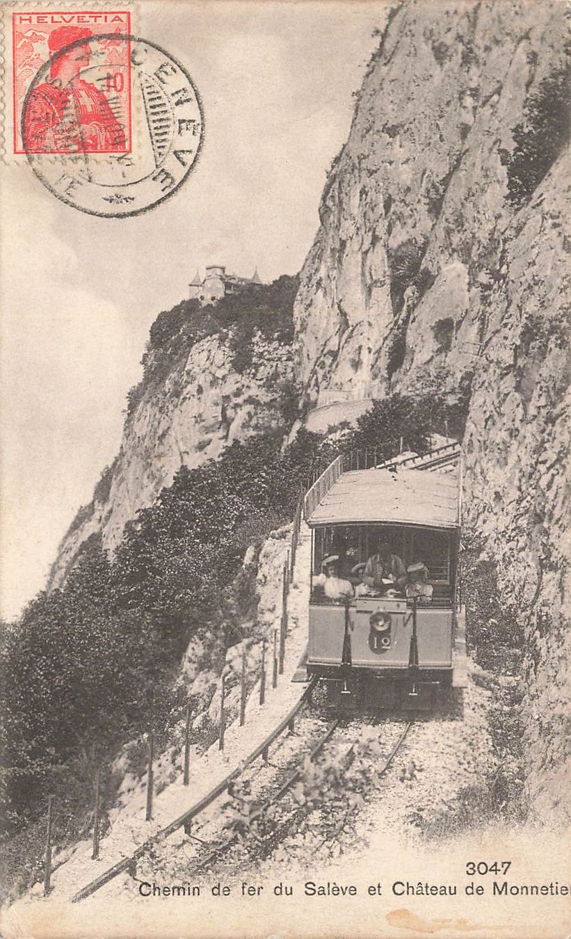 Cartoline postali: Chemin de fer du Salève Bahn Chateau Monnetier – Usato da Biasca venduto da Blenio71