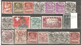 19 Werte Zentralstempel