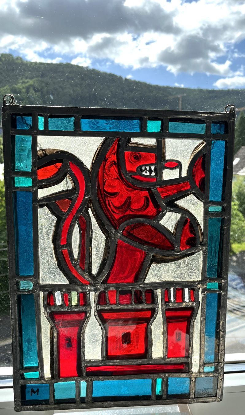 Altro in Antiquarato & Arte: Muttenzer Bleiglas Wappenscheibe  mit Aufhängung, alt – Usato da Arlesheim venduto da Pyramide88