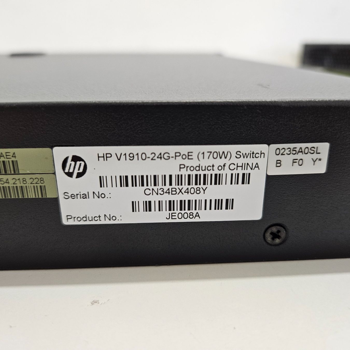 Hubs & Switches: HP V19110-24G-PoE Switch JE0808A – Gebraucht aus Niederdorf von LeptonAG 3