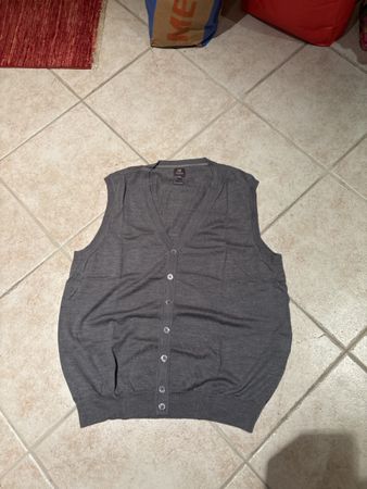 Gilet gris pure mérino 2 classe