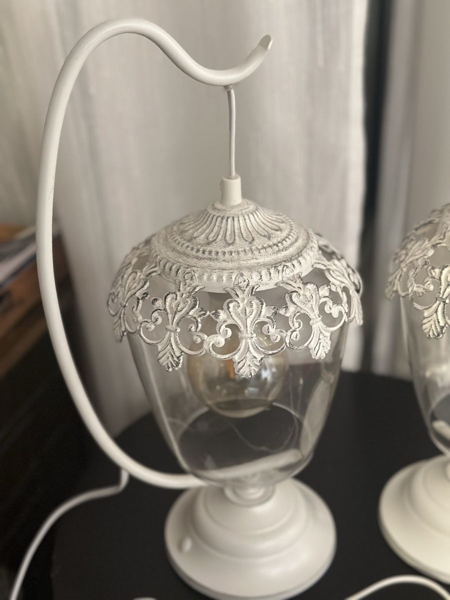 Lampen: White decorative lamp set two pieces excellent condition – Neu (gemäss Beschreibung) aus Dietlikon von DimitraS