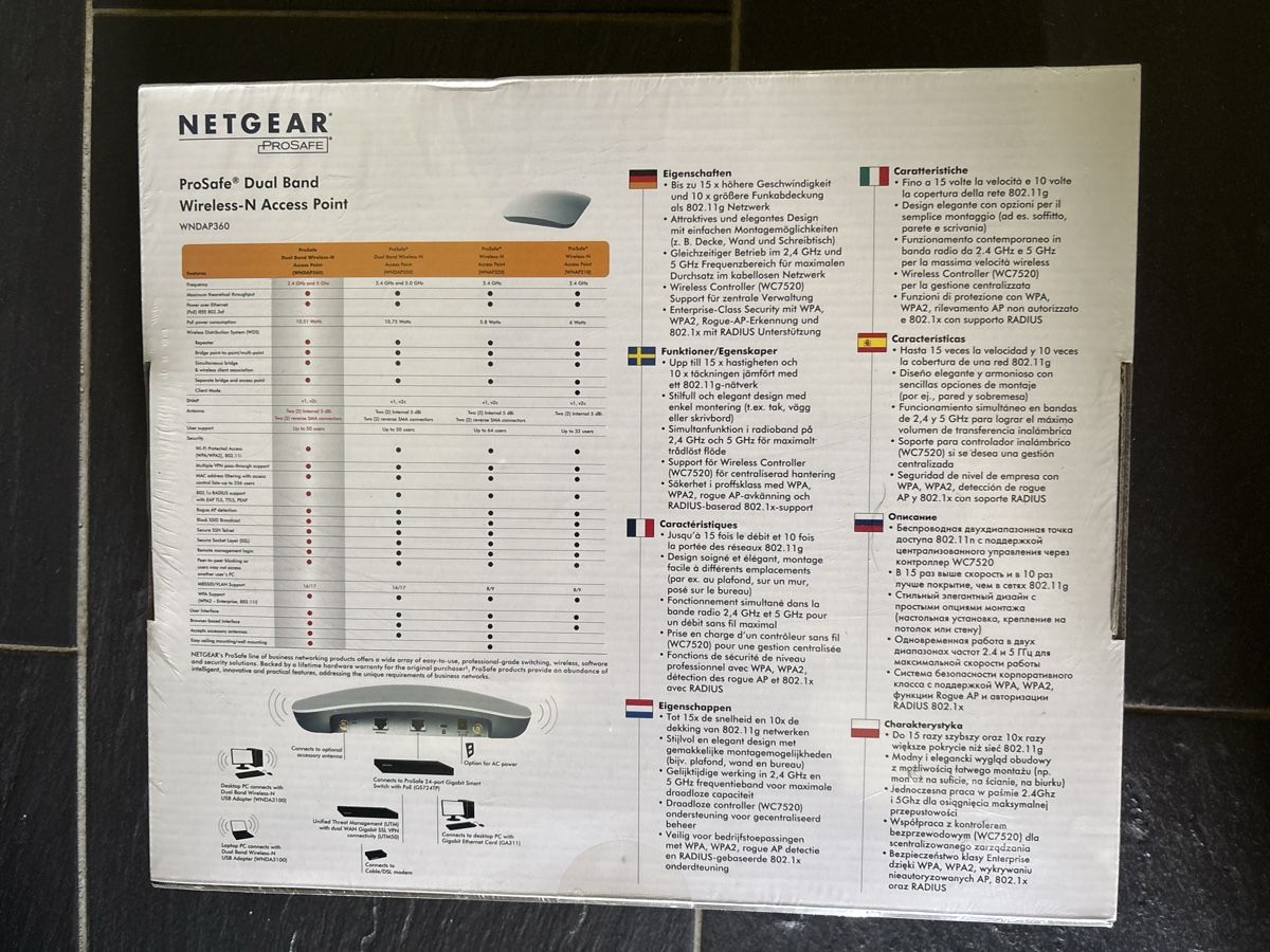 Netgear WiFi: Netgear Access Point WNDAP360 – Nuovo e nell'imballaggio originale da Wila venduto da Fmar 1
