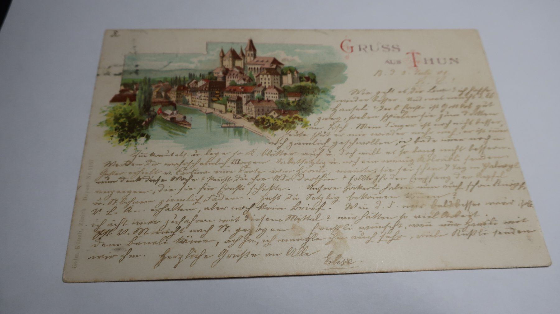 Cartoline postali: Gruss aus Thun  (1901) – Usato da Cormoret venduto da Pascalll2001 3