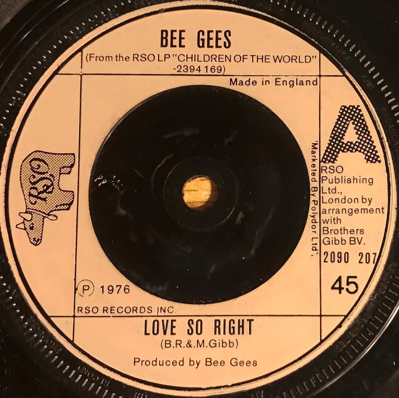 Schallplatten: BEE GEES - LOVE SO RIGHT – Gebraucht aus Bussigny von vinyl-pas-cher 2