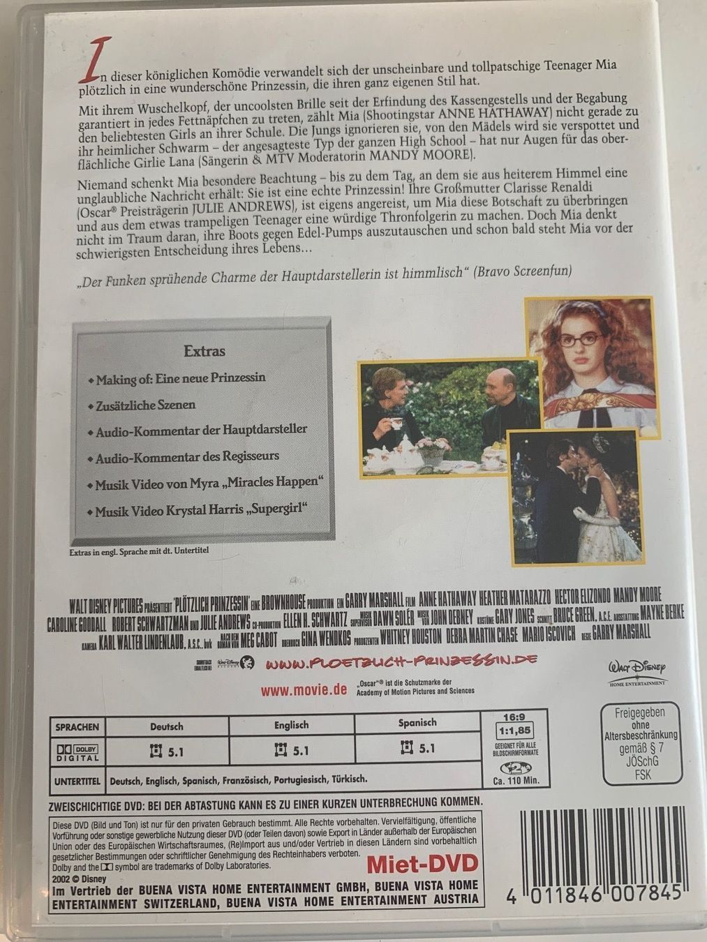 Tutti i DVDs: DVD Plötzlich Prinzessin – Usato da Kreuzlingen venduto da jamie45 1