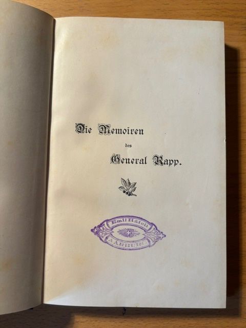 Libri: Die Memoiren des napoleonischen Generals Rapp – Usato da Seon venduto da retep012 2