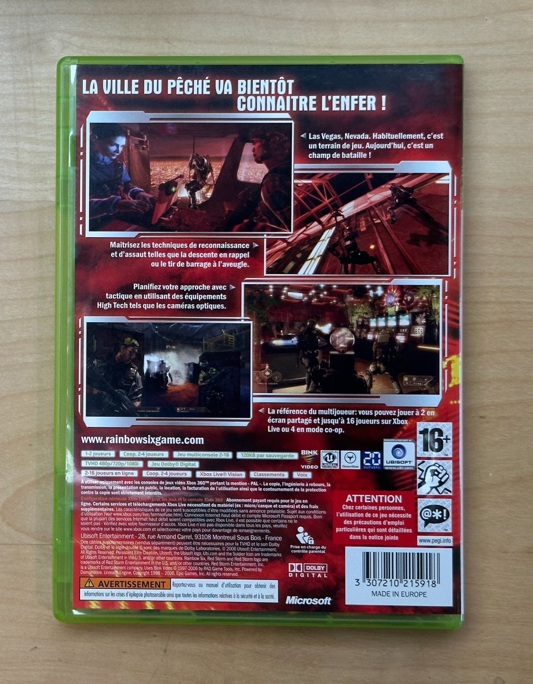 Microsoft Giochi: Rainbow Six Vegas - XBOX 360 – Usato da Genève venduto da Jeux_Retro 1