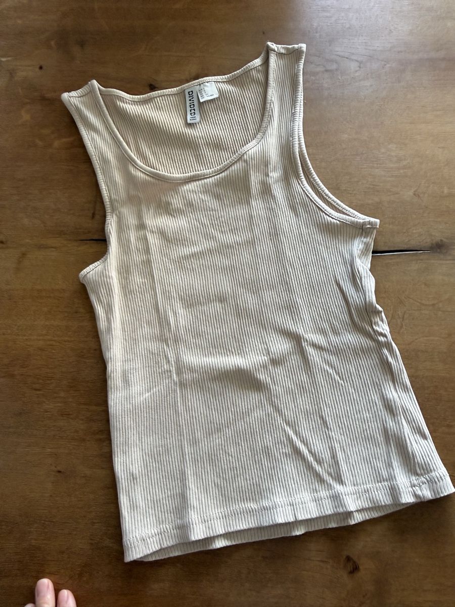 Top: H&M Basic Top Beige, Grösse S, Sommer Must-Have! – Nuovo (secondo la descrizione) da Perlen venduto da SPICE24 2