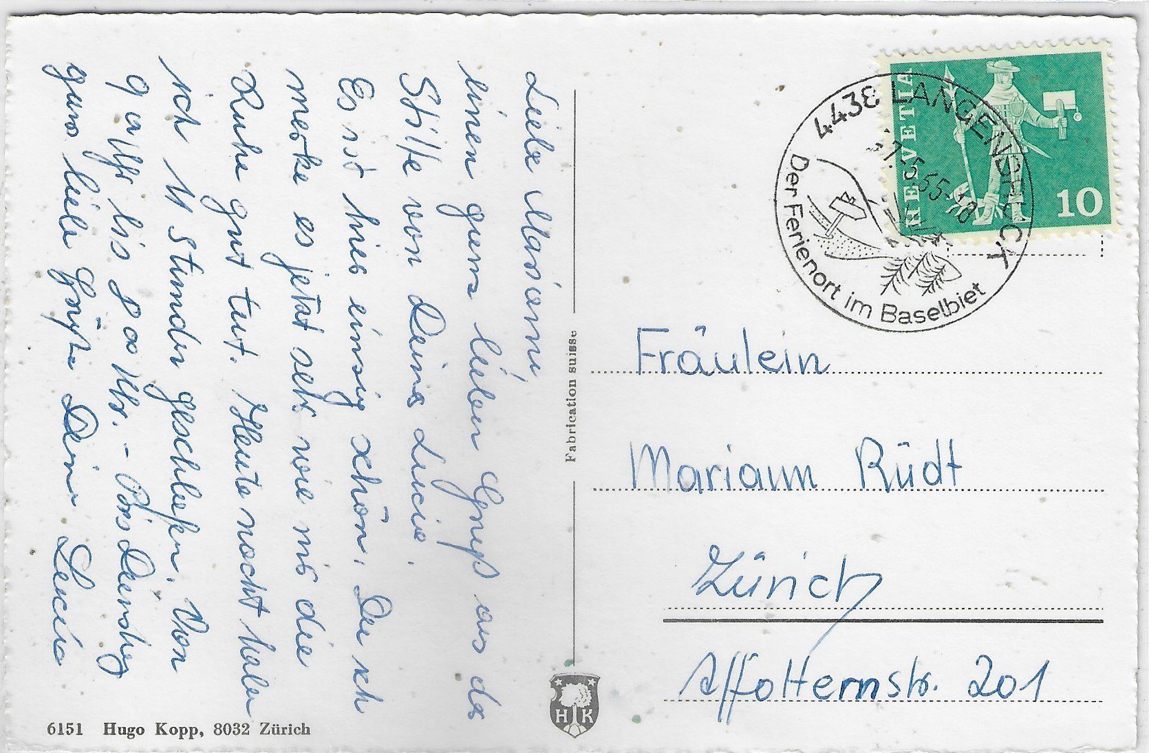 Cartoline postali: Langenbruck - Kilchzimmer – Usato da Ettingen venduto da Kartenplanet 1