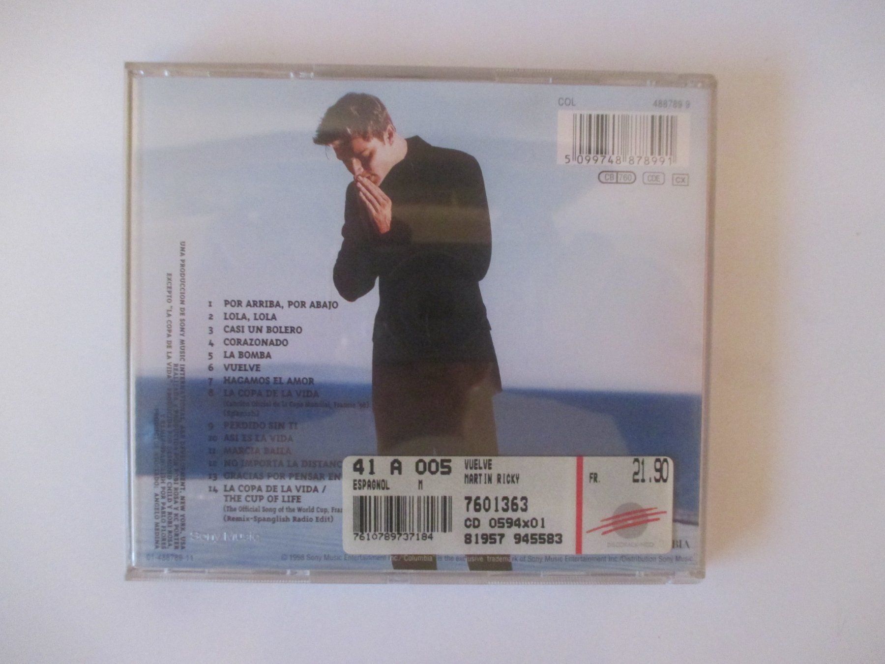 CD: RICKY MARTIN  "VUELVE"  CD – Usato da Zürich venduto da Daniel517 1