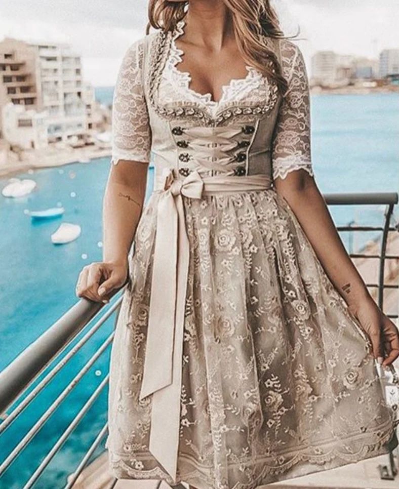 Vestiti: Dirndl Beige, Grösse S – Nuovo e nell'imballaggio originale da Sachseln venduto da biker33 1