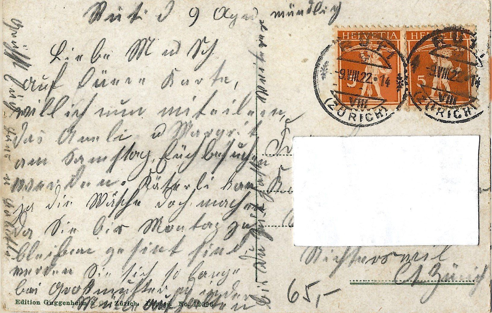 Cartoline postali: Rüti   (Ct.  Zürich) – Usato da Bütschwil venduto da Jackson1A 1