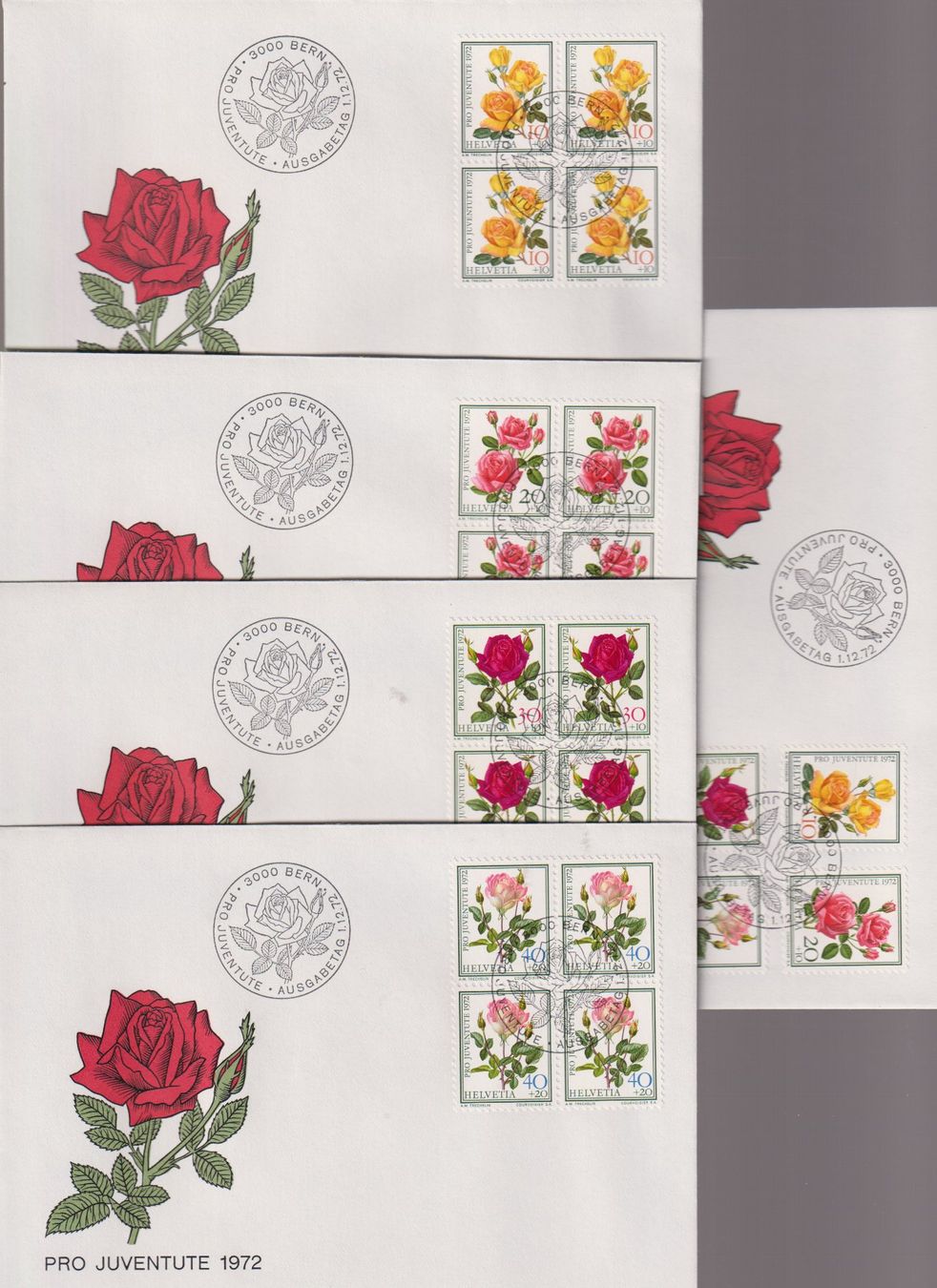 Tutti i francobolli: PJ-FDC-Serie 1972. Mit 4-er-Block's. – Nuovo (secondo la descrizione) da Koblenz venduto da Boerse6