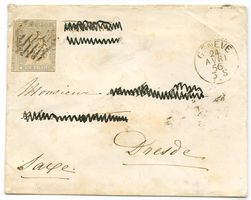 1855    1Fr. Strubel Einzelfrankatur nach Dresden